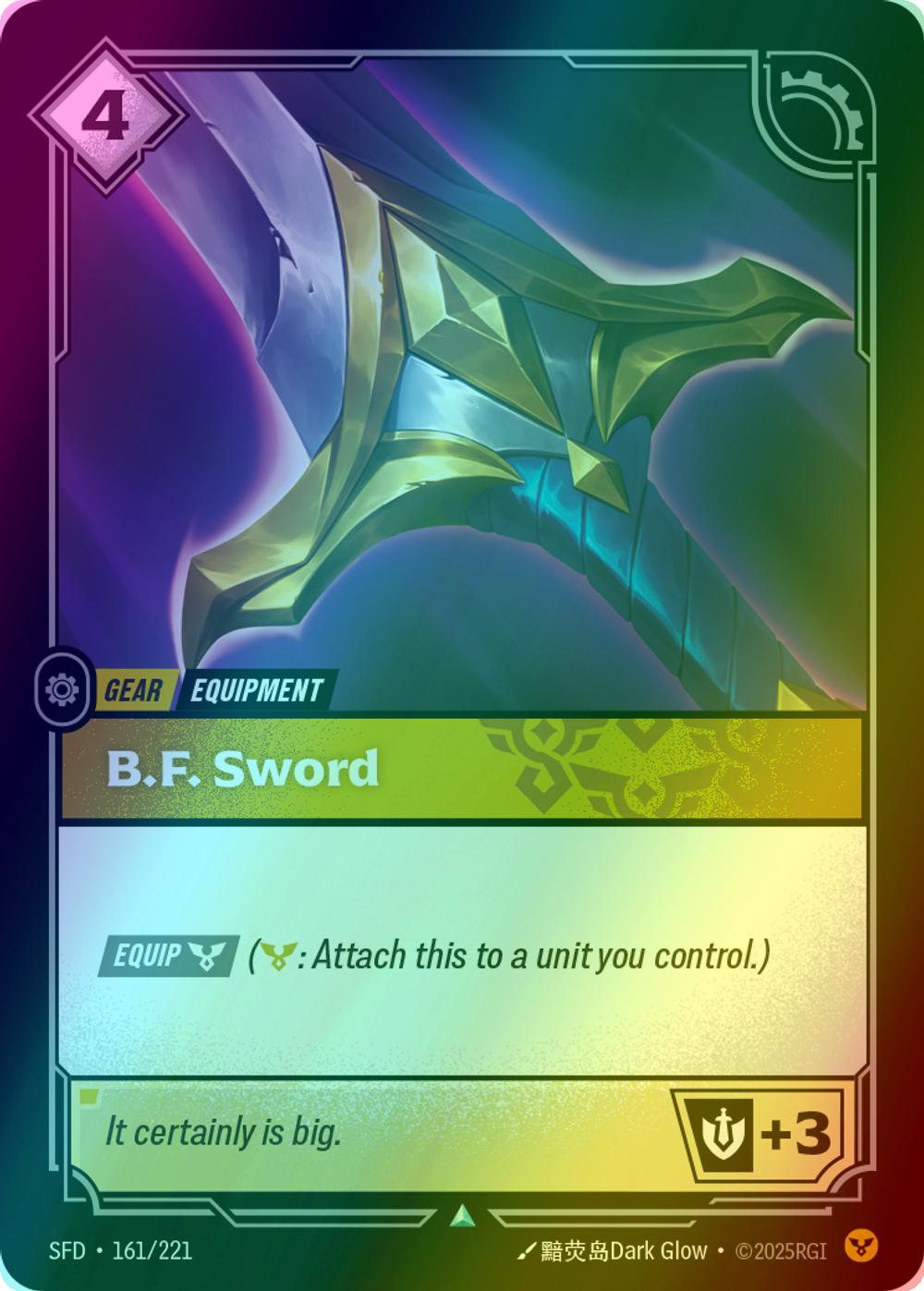 B.F. Sword - 161/221 [Spiritforged] [Foil]