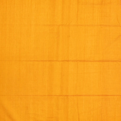 Hot Pink Handloom Kora Silk Cotton Saree With Mustard Pallu