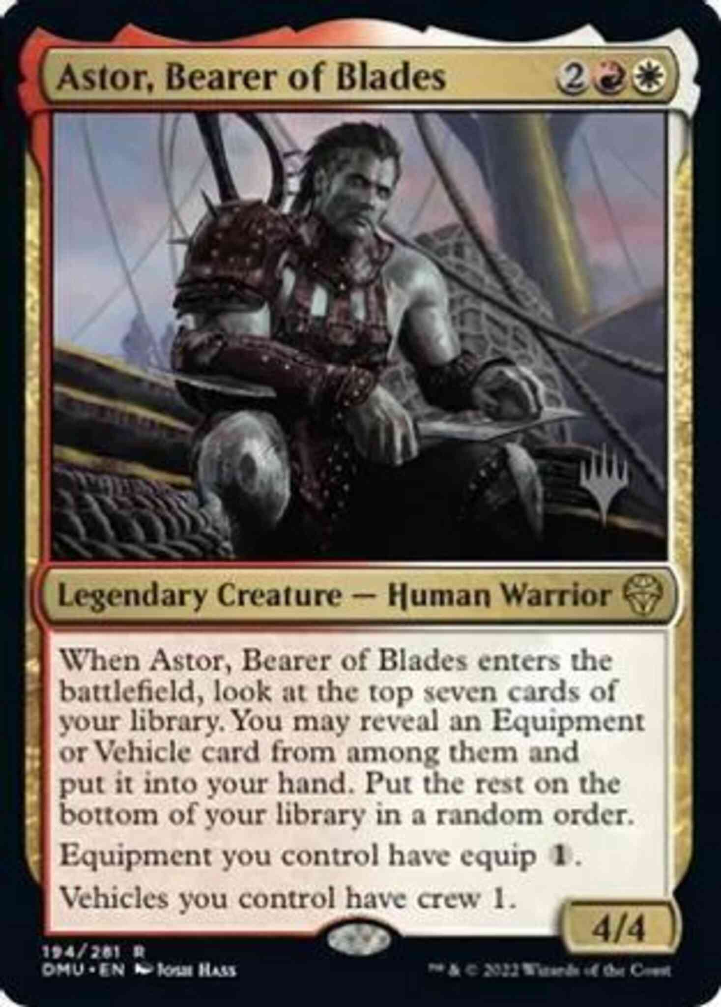Astor, Bearer of Blades [194p] [Promo Pack] [Dominaria United: Promos] [Non-Foil]