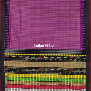Purple Ramachandrapedi Gopalpur Tussar Silk Saree