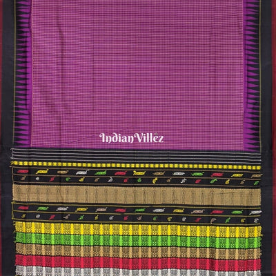 Purple Ramachandrapedi Gopalpur Tussar Silk Saree