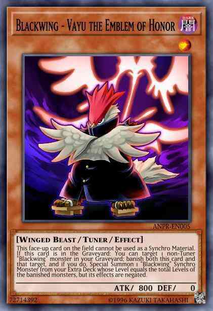 Blackwing - Vayu the Emblem of Honor - ANPR-EN005 - Ultra Rare - Unlimited