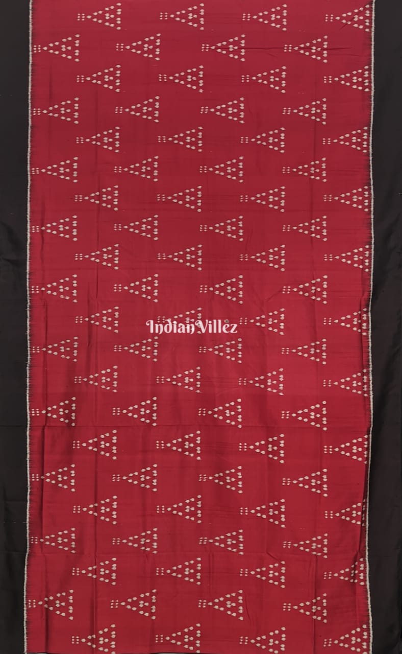 Maroon Jhoti Odisha Handloom Contemporary Silk Saree