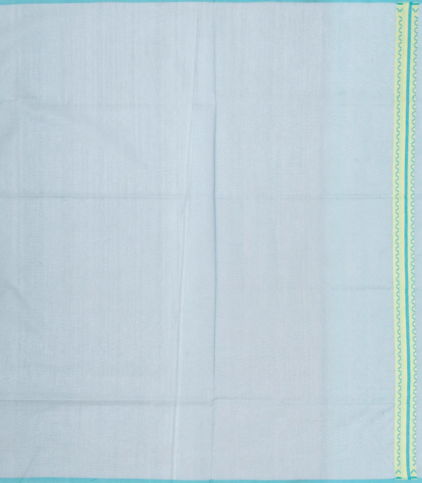 Light Blue Handwoven Banarasi Silk Cotton Saree With Floral Motifs