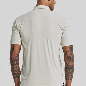 Cream Stitchless Polo T-Shirt