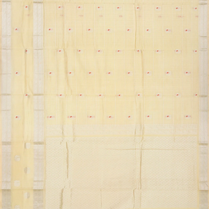 Cream Handloom Chirala Soft Silk Saree With Annam Motifs-Cream
