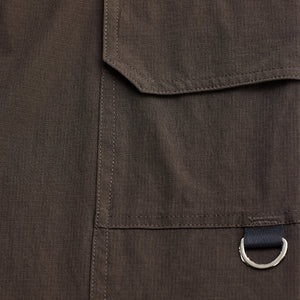 Dark Brown Relaxed Fit Parachute Pants