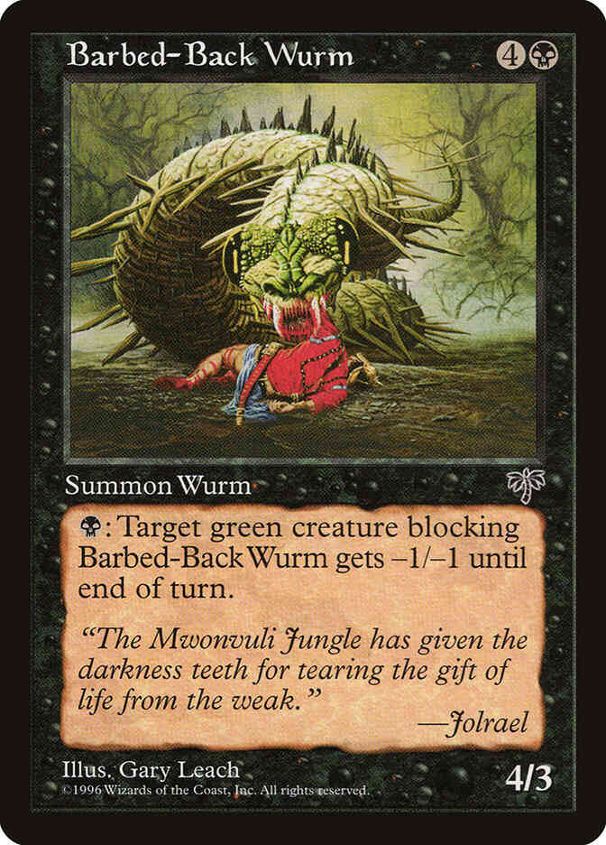 Barbed-Back Wurm [105] [Mirage] [Non-Foil]