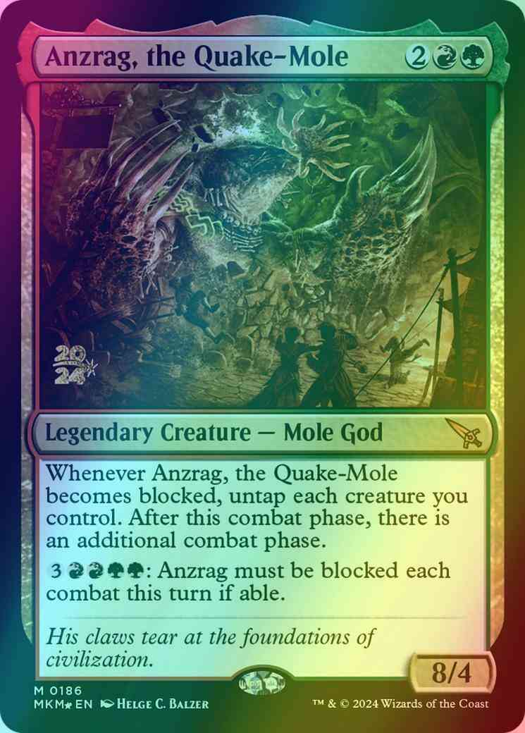 Anzrag, the Quake-Mole [186s] [Prerelease] [Murders at Karlov Manor: Promos] [Foil]
