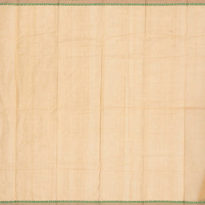 Cream Handloom Kanchi Cotton Saree With Mango Motifs