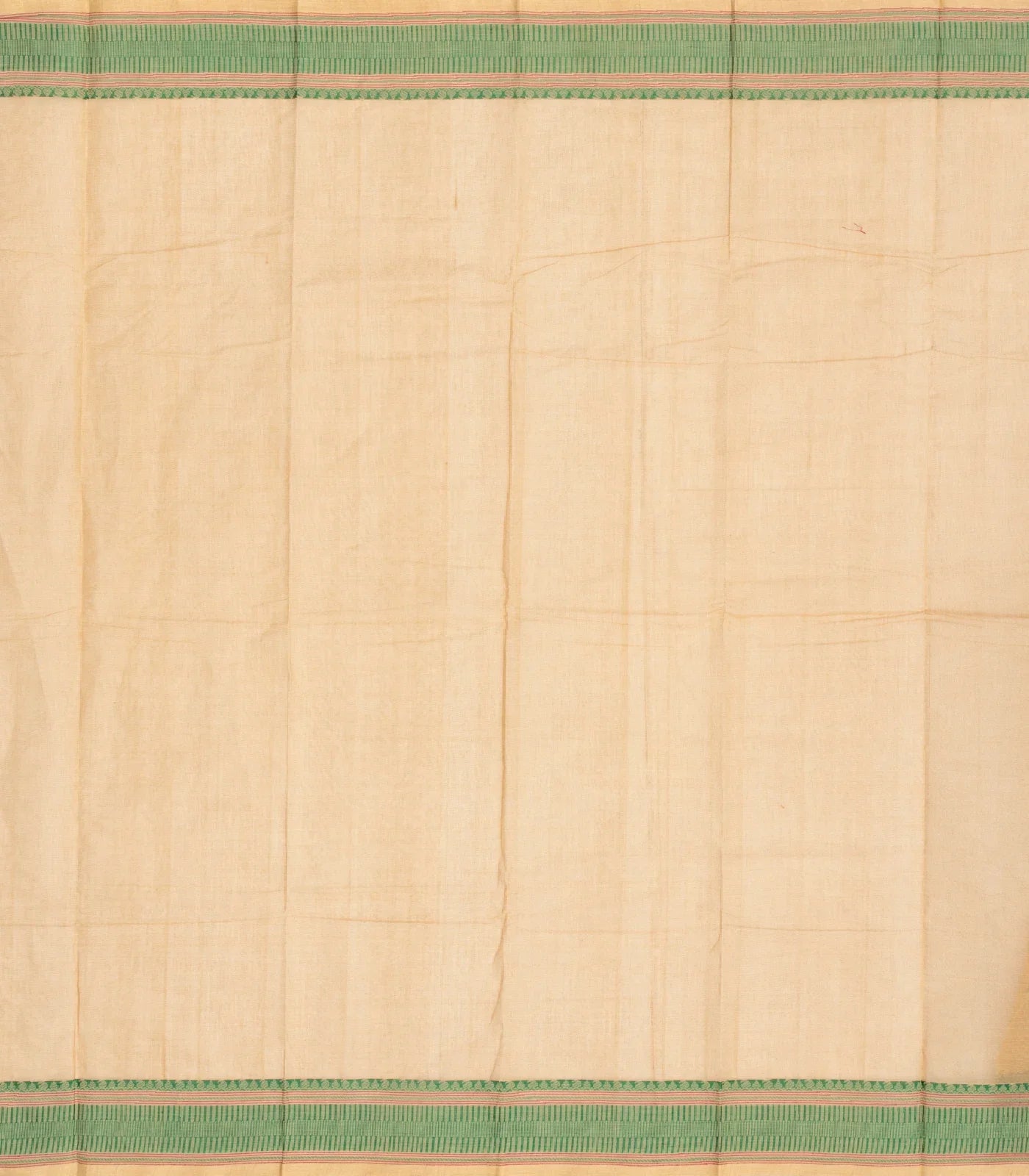 Cream Handloom Kanchi Cotton Saree With Mango Motifs