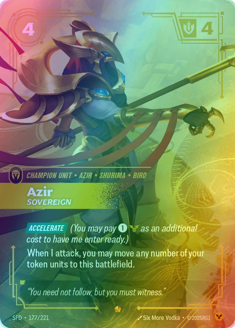 Azir - Sovereign - 177/221 [Spiritforged] [Foil]