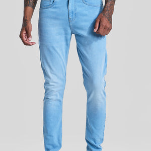 Light Blue Tapered Fit Jeans