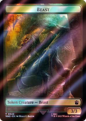 Alien Rhino Token (35) // Beast Token (49) [Universes Beyond: Doctor Who: Tokens] [Surge Foil]