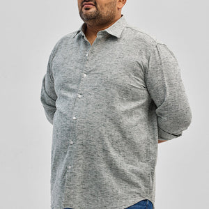 Grey Linen Blend Shirt