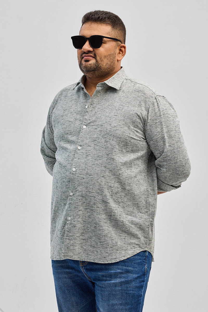 Grey Linen Blend Shirt