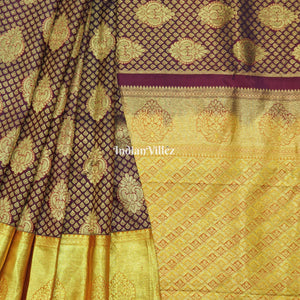 Maroon Pure Kanjivaram Silk Saree