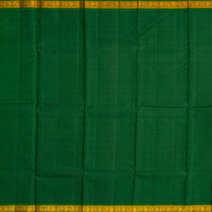 Yellow Handloom Kanchipuram Korvai Silk Saree With Green Border