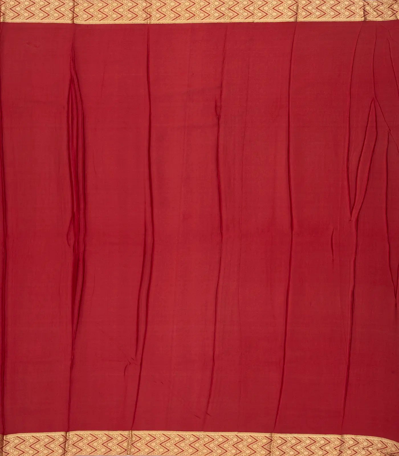 Maroon Handwoven Banarasi Georgette Silk Saree With Floral Motifs