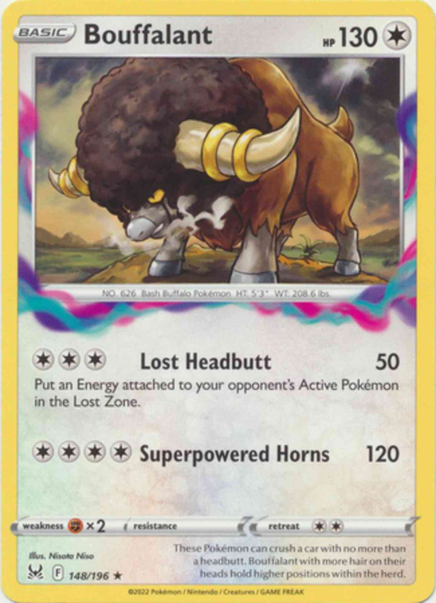 Bouffalant - 148/196 - Rare [swsh11-148] [Non-Holo]