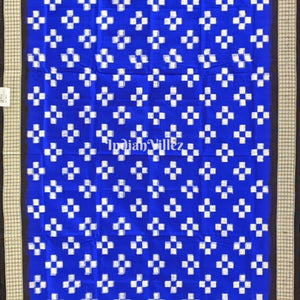 Navy Blue Pasapali Pure Sambalpuri Silk Dupatta