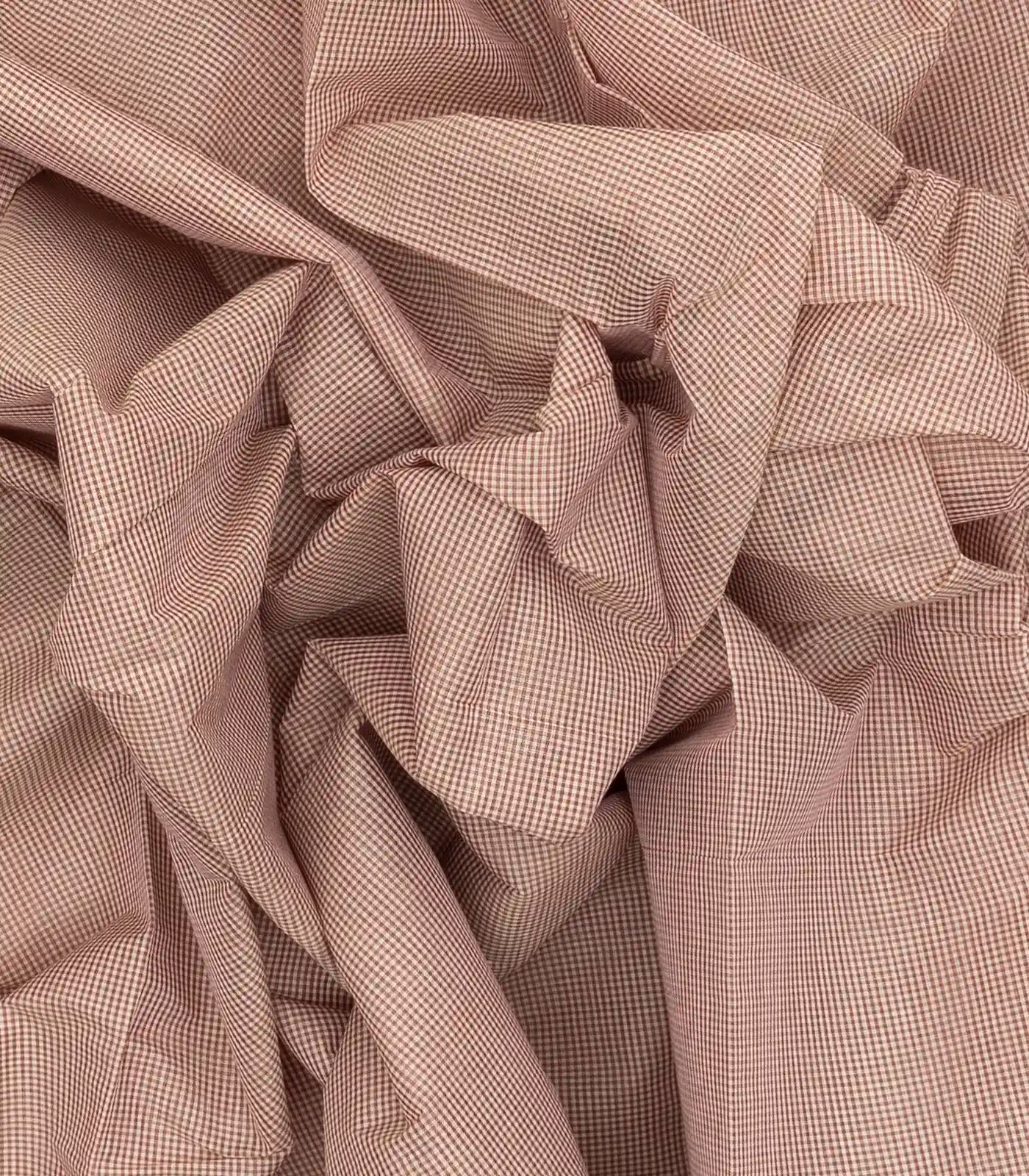 Brown Handloom Rasipuram Cotton Saree With Checks