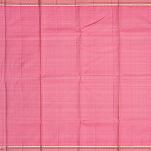 Bubblegum Pink Handloom Kanchipuram Silk Saree With Jaal Motifs