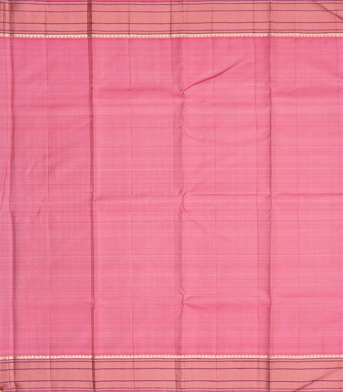Bubblegum Pink Handloom Kanchipuram Silk Saree With Jaal Motifs
