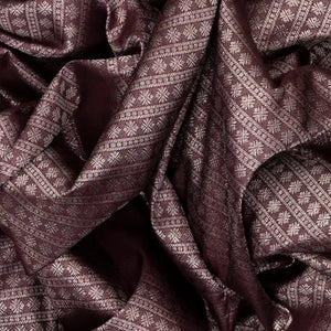 Maroon Handloom Kanchipuram Silk Saree With Star Motif Stripes