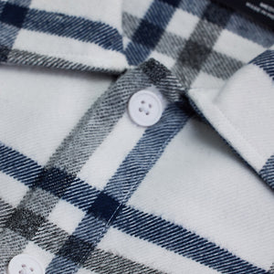 White Checks Relaxed Fit Overshirt