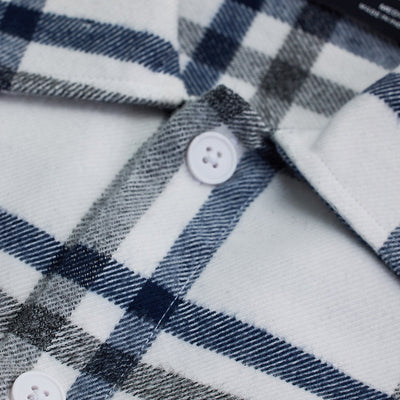 White Checks Relaxed Fit Overshirt