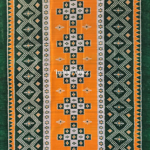 Golden Bottle Green Body Pasapali Tarabali Contemporary Silk Saree