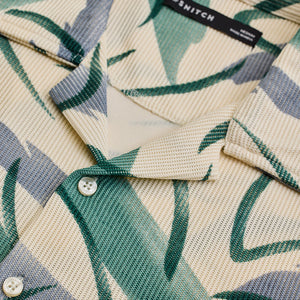 Cream Abstract Box Fit Shirt