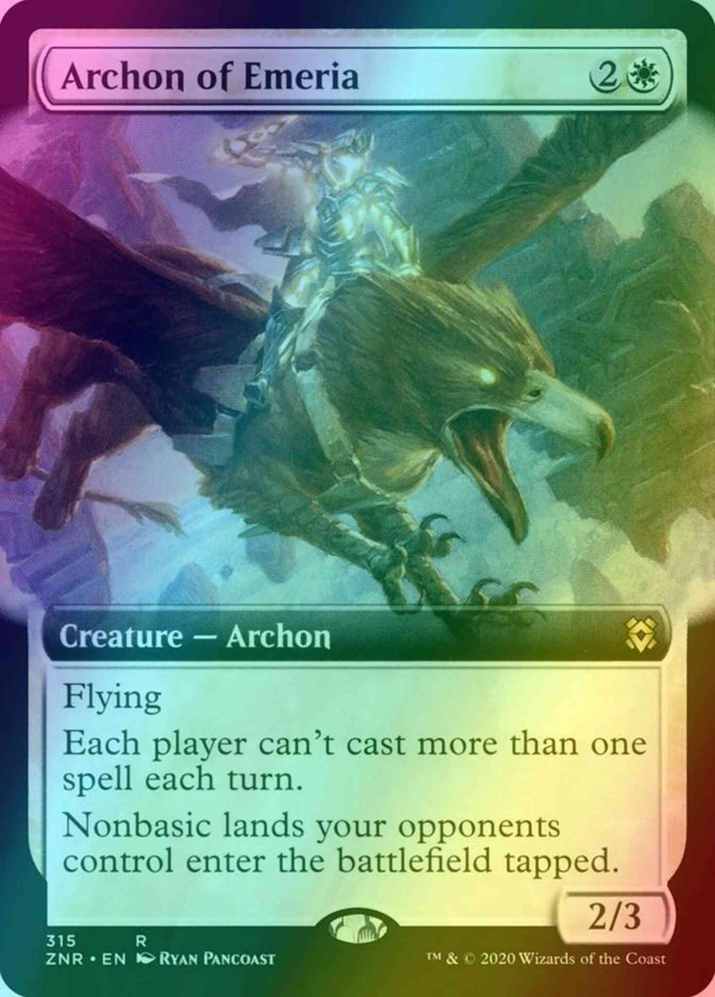 Archon of Emeria [315] [Extended Art] [Zendikar Rising] [Foil]