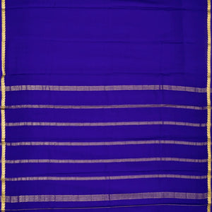 Violet Mysore Crepe Silk Saree With Mango Motif Border