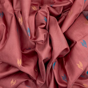 Dusty Pink Handloom Uppada Silk Saree With Floral Buttas