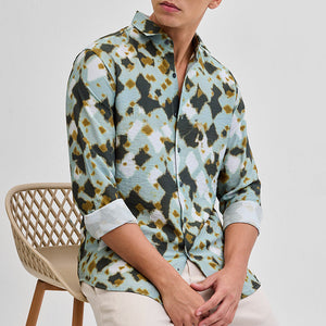 Green Textured Abstract Shirt