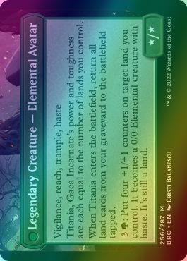 Argoth, Sanctum of Nature // Titania, Gaea Incarnate [256as] [Prerelease] [The Brothers' War: Promos] [Foil]