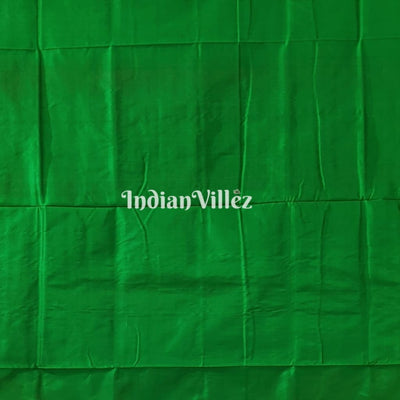 Orange Green Laxmi Pada Jhoti Design Sambalpuri Ikat Bomkai Silk Saree