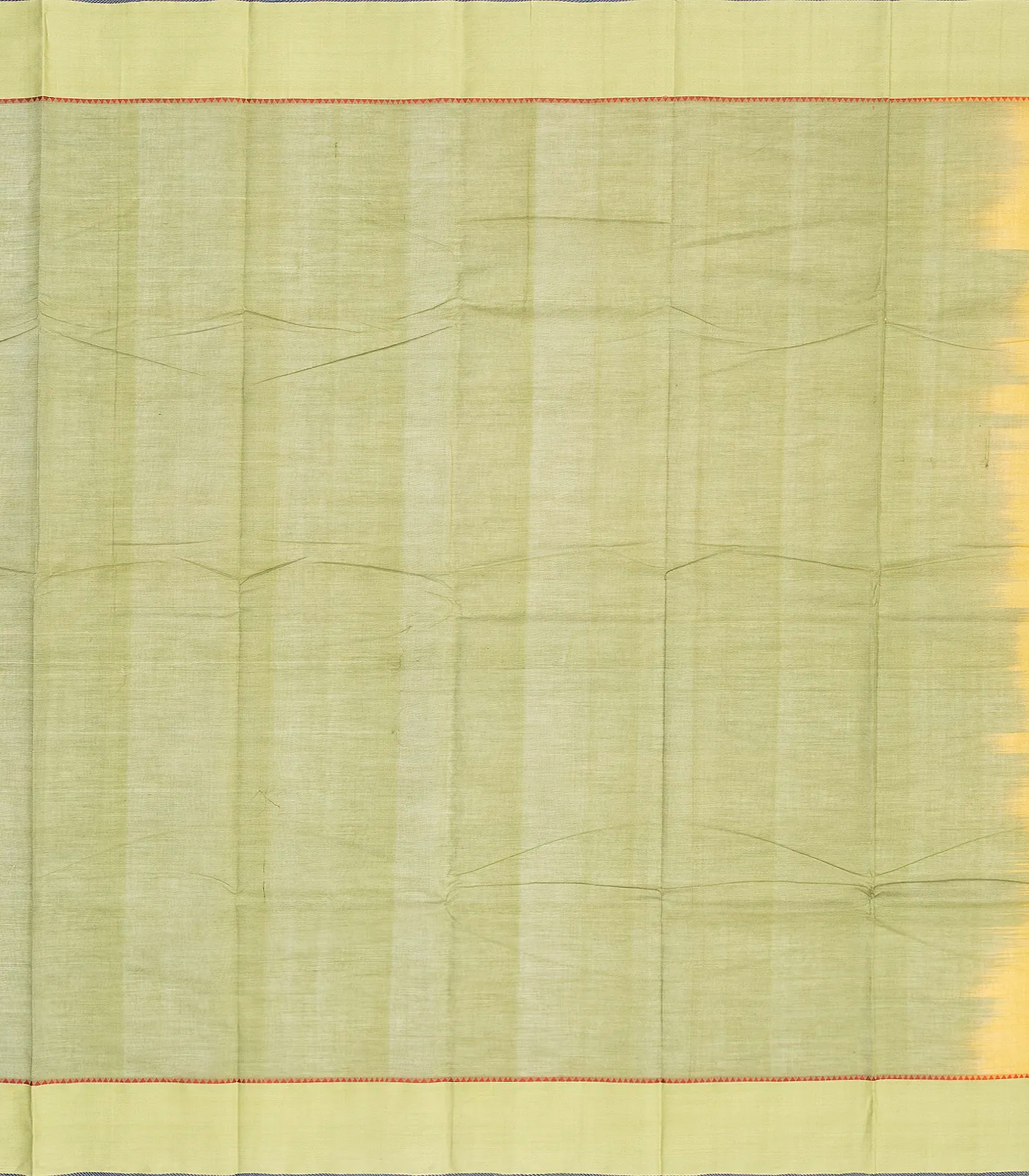 Sandal Handloom Kanchi Cotton Saree With Coin Buttas