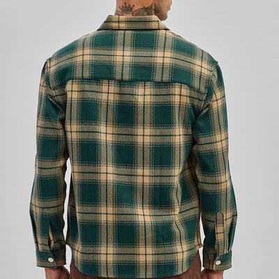 Dark Green Flannel Checks Slim Fit Shirt