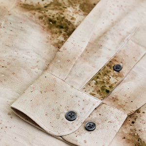 Cream Textured Abstract Shirt