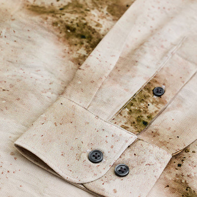 Cream Textured Abstract Shirt