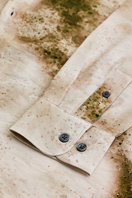 Cream Textured Abstract Shirt