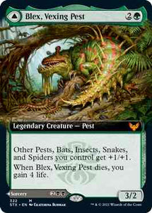 Blex, Vexing Pest // Search for Blex [322] [Extended Art] [Strixhaven: School of Mages] [Non-Foil]