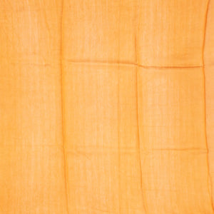 Orange Handloom Chanderi Cotton Saree With Triangular motifs in Shibori dyed technique