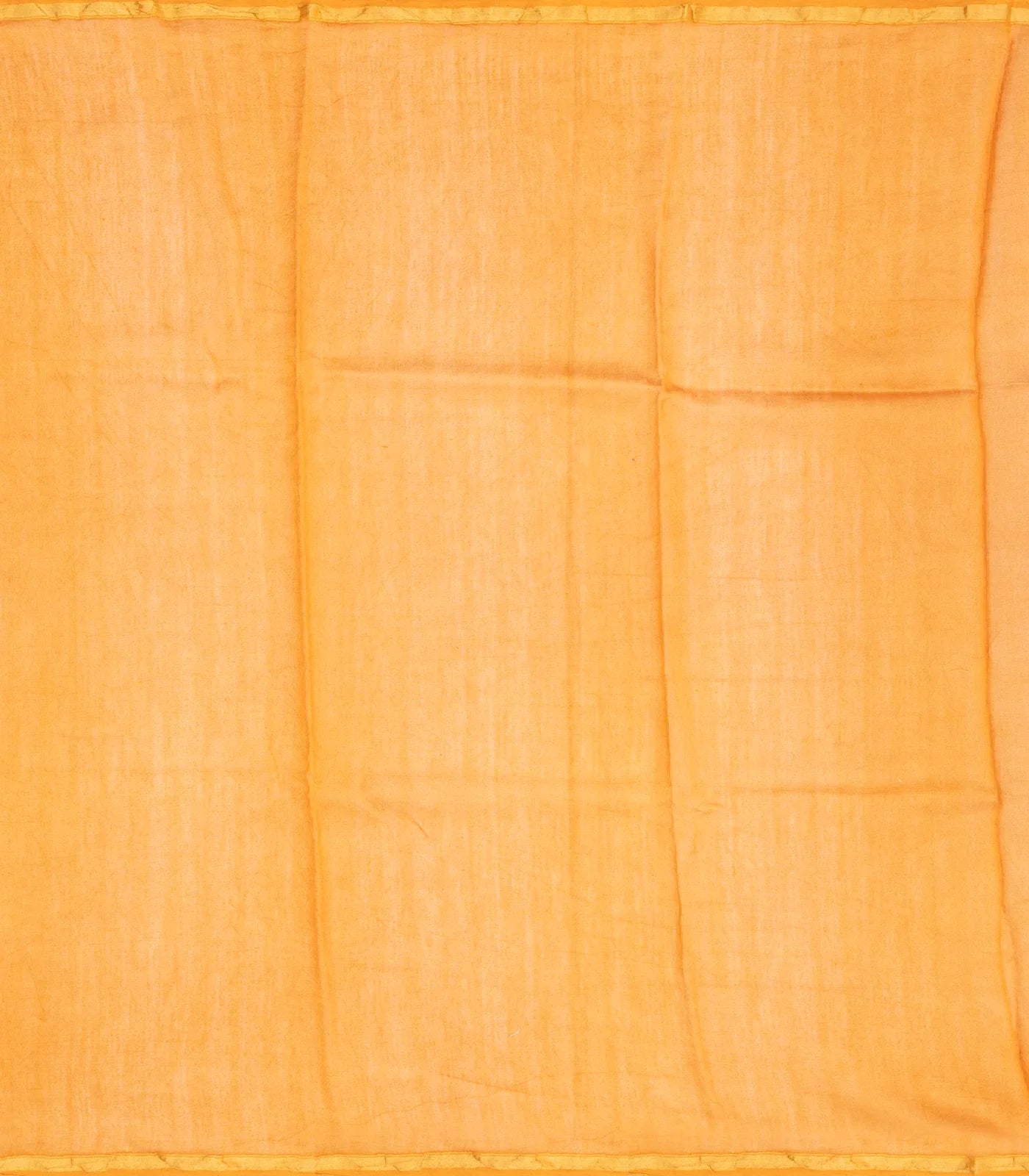 Orange Handloom Chanderi Cotton Saree With Triangular motifs in Shibori dyed technique
