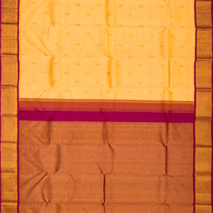 Sandal Handloom Kanchipuram Korvai Silk Saree With Pink Border