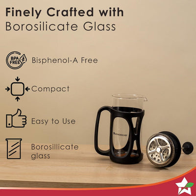 Wonderchef Renewed French Press Coffee & Tea Maker 600 ml |
