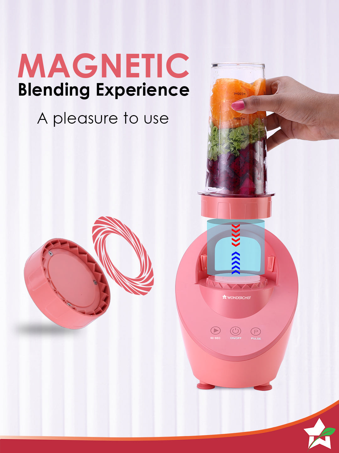 Wonderchef Renewed Magneto Blender | Smoothie & Juice Maker |